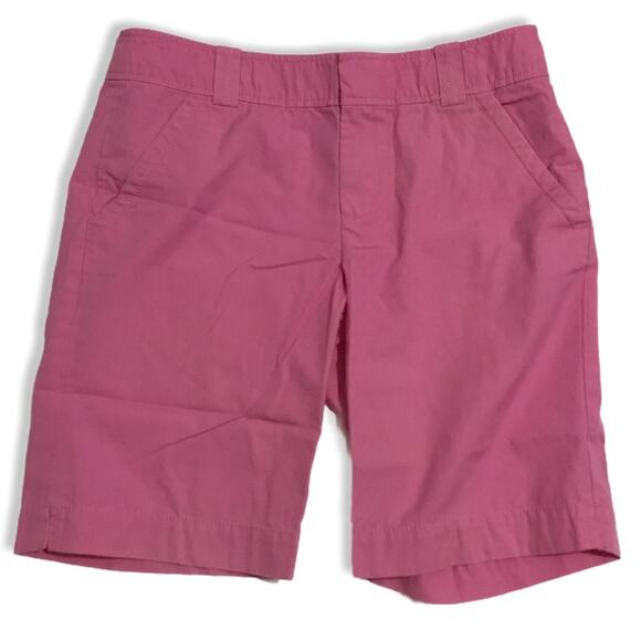 Lilly Pulitzer Pink Bermuda Long Chino Shorts 6 - Picture 1 of 5